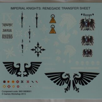 Imperial Knights: Renegade Waterslide Transfer Sheet