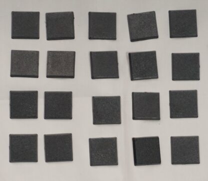 Generic 25mm Black Square Bases for Warhammer Old World (20)