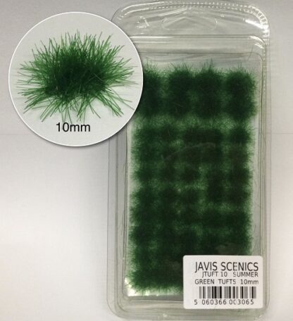 Javis Countryside Scenics Static Grass Tufts- Summer Green 10mm JTUFT10