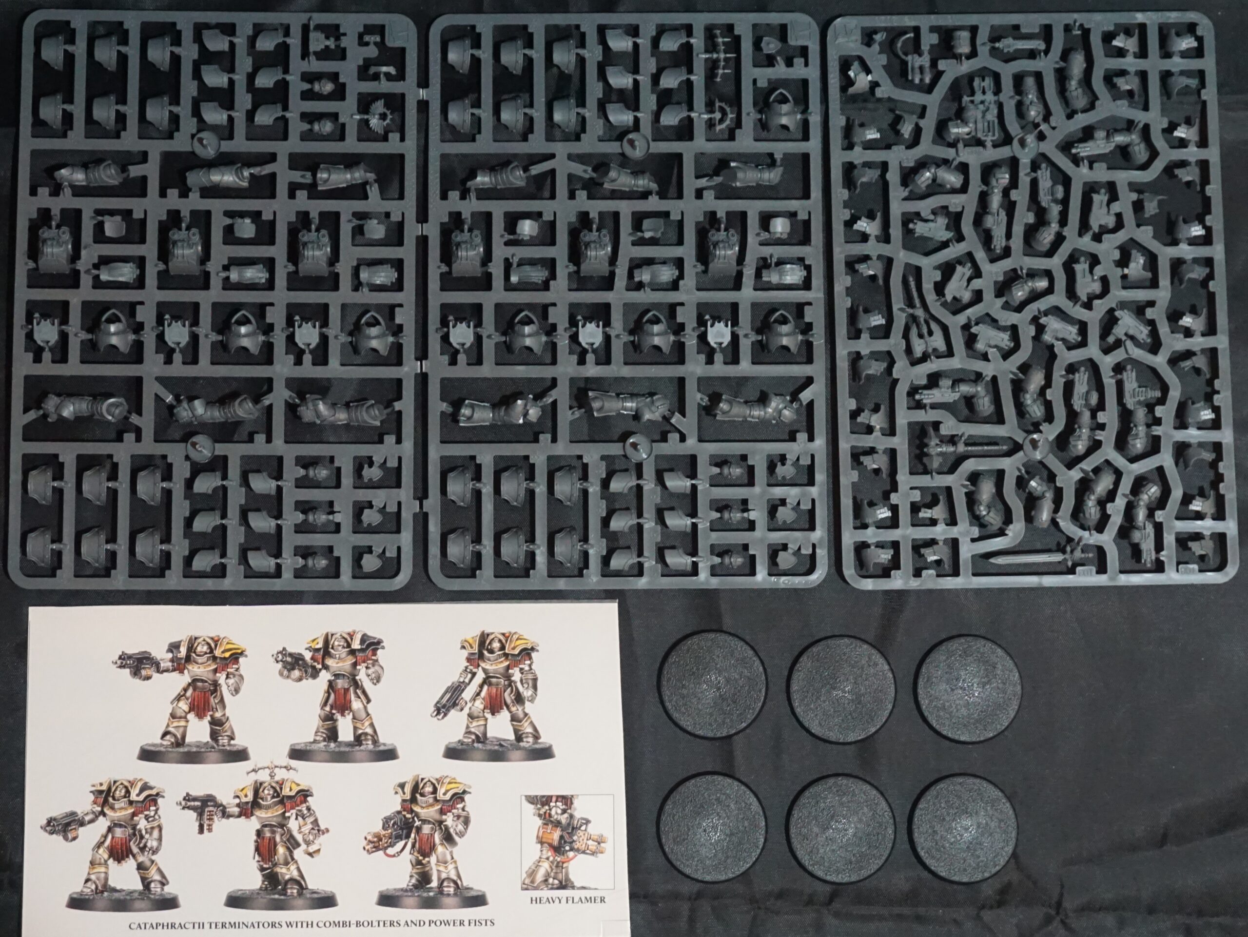 30k Horus Heresy Space Marine Cataphractii Terminators with combi-bolters and power fists (6 Models)