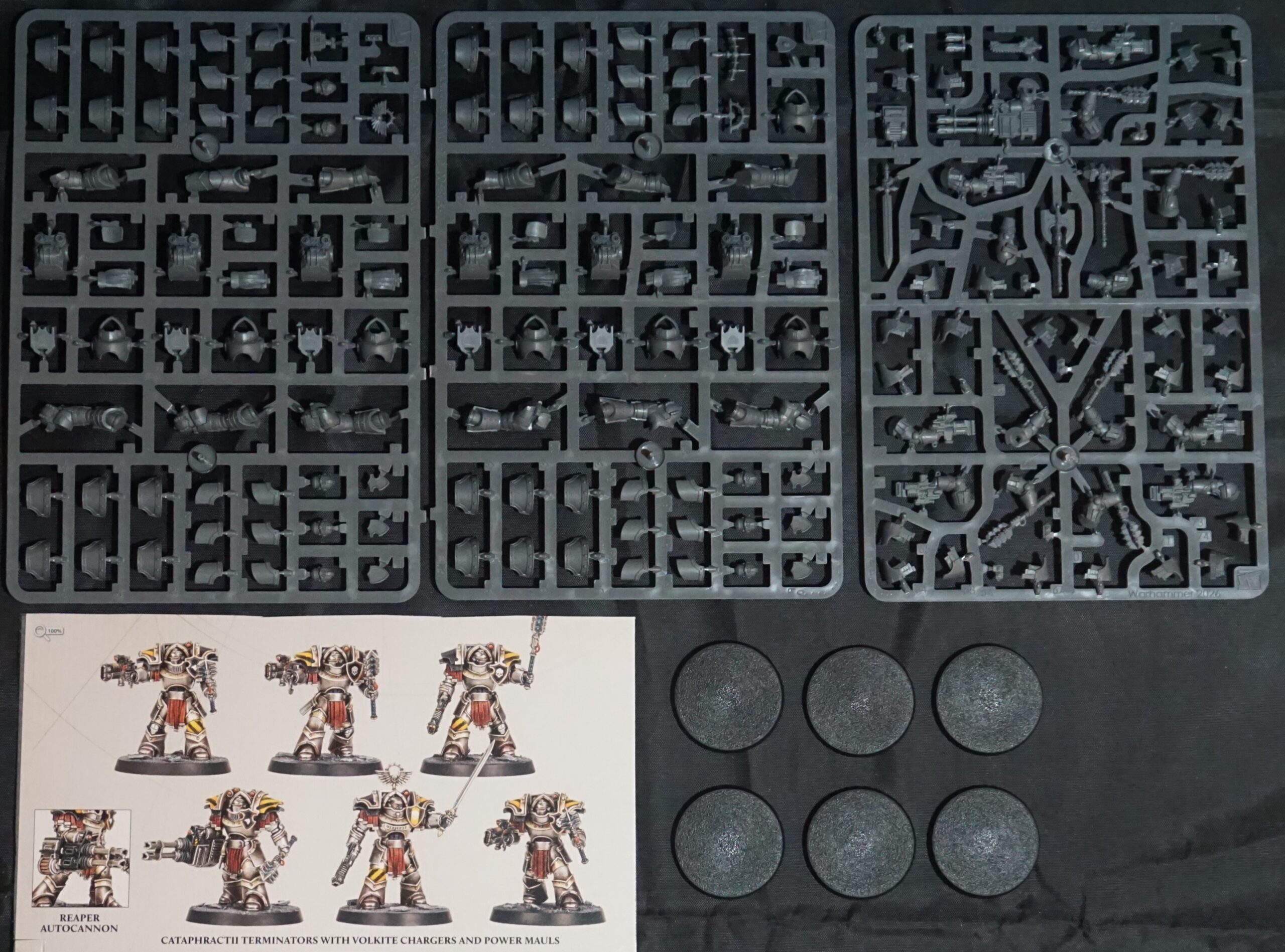 30k Horus Heresy Space Marine Cataphractii Terminators with volkite chargers and power mauls (6 Models)